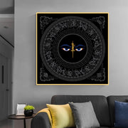 Tibetan Mandala Six-character Mantra Canvas Painting For Meditation And Decompression Print Poster Wall Art Home Decor Pictures