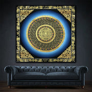 Tibetan Mandala Six-character Mantra Canvas Painting For Meditation And Decompression Print Poster Wall Art Home Decor Pictures