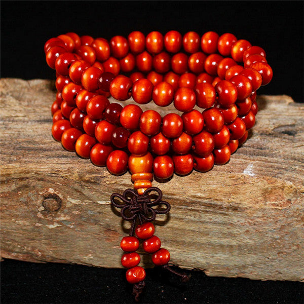 Multilayer 108 Wood Beads Lotus OM Bracelet Men Tibetan Buddhist Mala Buddha Charm Rosary Bracelet For Women Wooden Yoga Jewelry