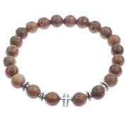 Multilayer 108 Wood Beads Lotus OM Bracelet Men Tibetan Buddhist Mala Buddha Charm Rosary Bracelet For Women Wooden Yoga Jewelry