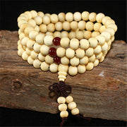 108 Wood Beads Lotus OM Bracelet Tibetan Buddhist Mala Buddha Charm Multilayer Rosary Bracelet Yoga Wooden For Women Men Jewelry