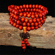 108 Wood Beads Lotus OM Bracelet Tibetan Buddhist Mala Buddha Charm Multilayer Rosary Bracelet Yoga Wooden For Women Men Jewelry