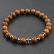 108 Wood Beads Lotus OM Bracelet Tibetan Buddhist Mala Buddha Charm Multilayer Rosary Bracelet Yoga Wooden For Women Men Jewelry