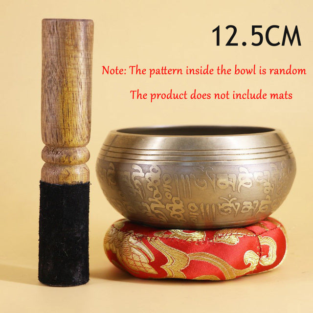 New Nepal Handmade Tibetan Singing Bowl Set Decorative-wall-dishes  Resonance Healing Meditation Yoga Bowl with Mallet