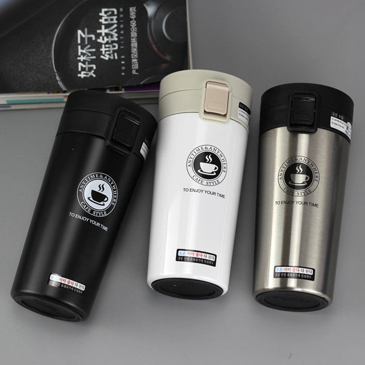 HOT Premium Travel Coffee Mug Stainless Steel Thermos Tumbler Cups Vacuum Flask thermo Water Bottle Tea Mug Thermocup