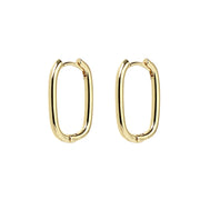 1 Pair fashion gold geometric Oval Rectangle hoop earrings top quality mirco cz crystal earings for women luxury brand jewellery