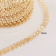 14K Gold Color Plated Brass Round Link Chains Necklace Chains High Quality Jewelry Accessories