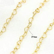 14K Gold Color Plated Brass Round Link Chains Necklace Chains High Quality Jewelry Accessories