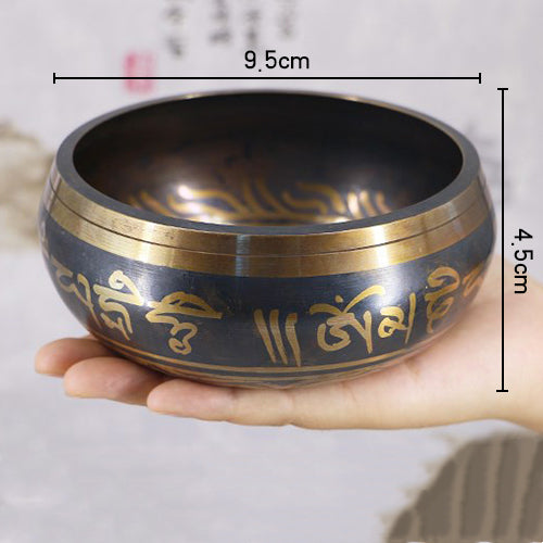 Nepal handmade Buddha sound bowl sound therapy yoga meditation singing bowl Tibet prayer bowl metal craft home decor ornaments