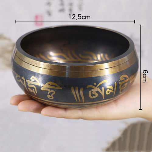 Nepal handmade Buddha sound bowl sound therapy yoga meditation singing bowl Tibet prayer bowl metal craft home decor ornaments