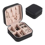 Casegrace Mini Travel Jewelry Box Storage Organizer Packaging Case Portable PU Leather Earring Ring Necklace Jewellery Organizer