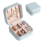 Casegrace Mini Travel Jewelry Box Storage Organizer Packaging Case Portable PU Leather Earring Ring Necklace Jewellery Organizer