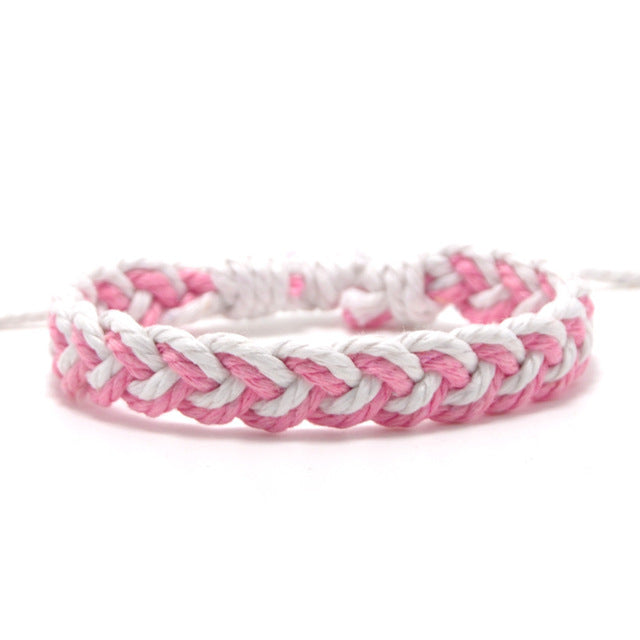 Fashion colorful bracelet cotton thread woven geometric hand rope Nepal ethnic style hand-woven friendship bracelet bohemian