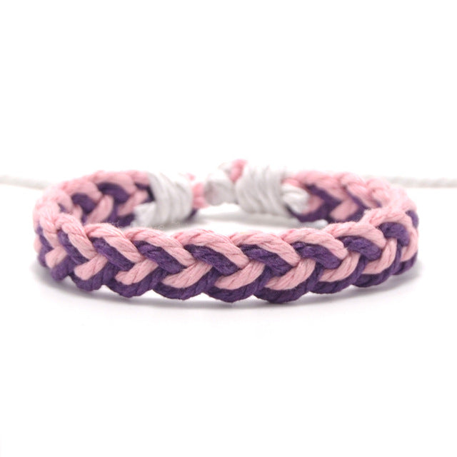 Fashion colorful bracelet cotton thread woven geometric hand rope Nepal ethnic style hand-woven friendship bracelet bohemian