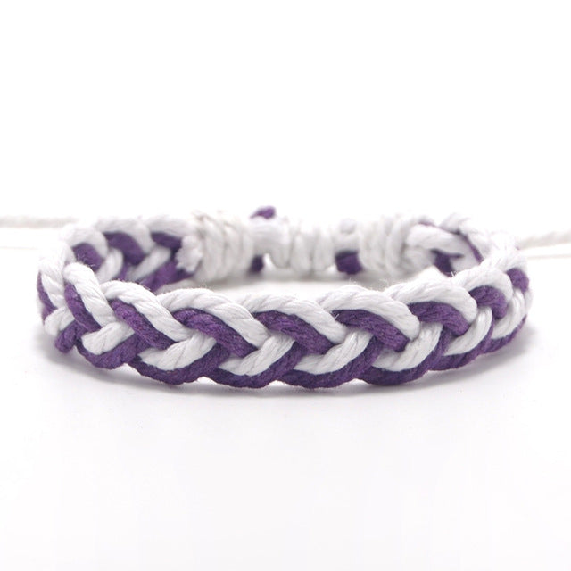 Fashion colorful bracelet cotton thread woven geometric hand rope Nepal ethnic style hand-woven friendship bracelet bohemian