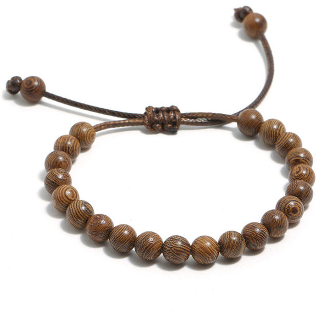 108 Wood Beads OM Lotus Multilayer Bracelet Tibetan Buddhist Mala Buddha Charm Rosary Bracelet Yoga Wooden For Women Men Jewelry