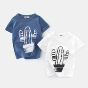 New 2022 Baby Clothes Children&#39;s Summer Boy Short-sleeved Products Children&#39;s Striped T-shirt Lycra Cotton Bottoming Shirt